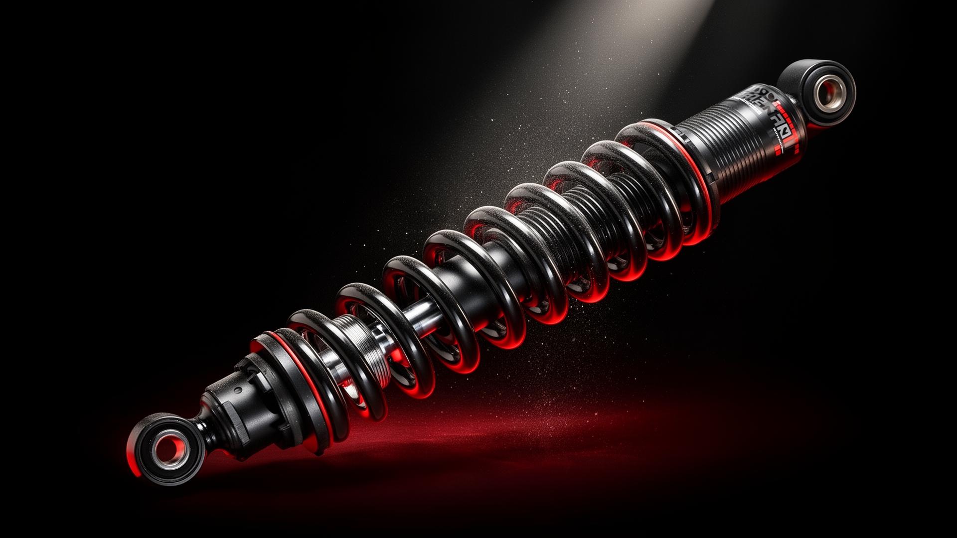 High-performance car shock absorber with coil spring